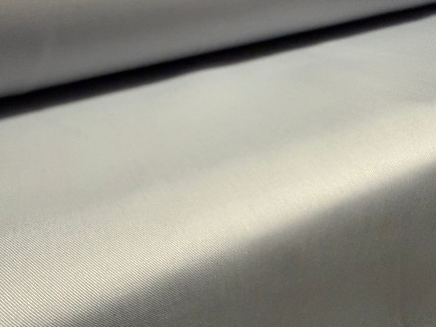 Plain weave twill trouser weight fabric, per metre - silver grey