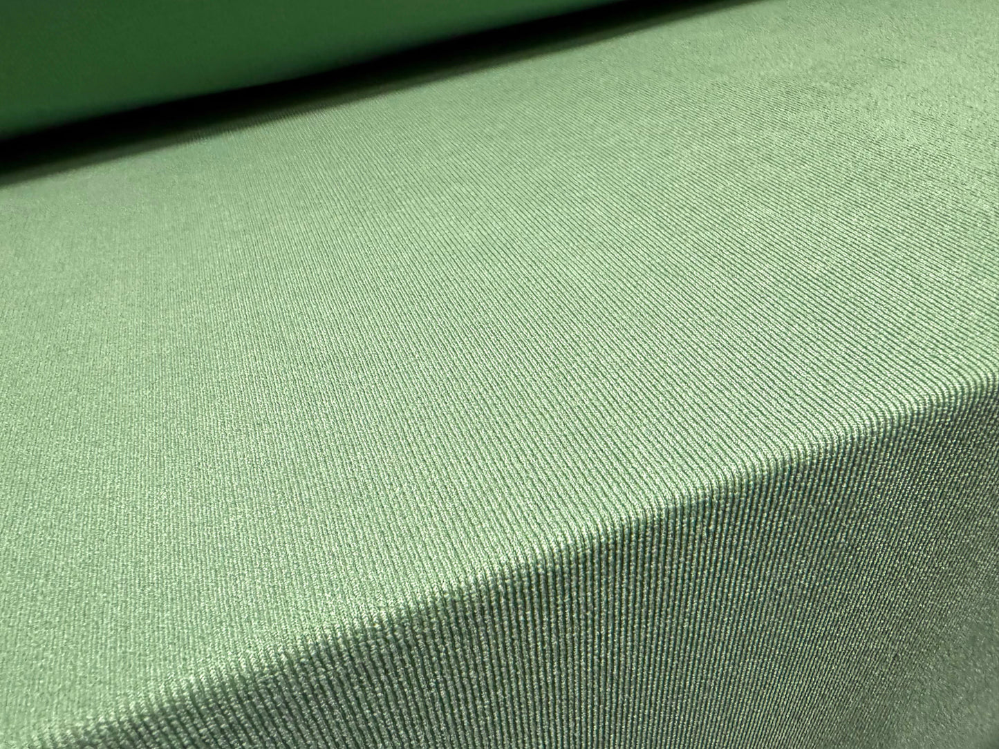Powder touch rib stretch spandex jersey fabric, per metre - plain - pea green