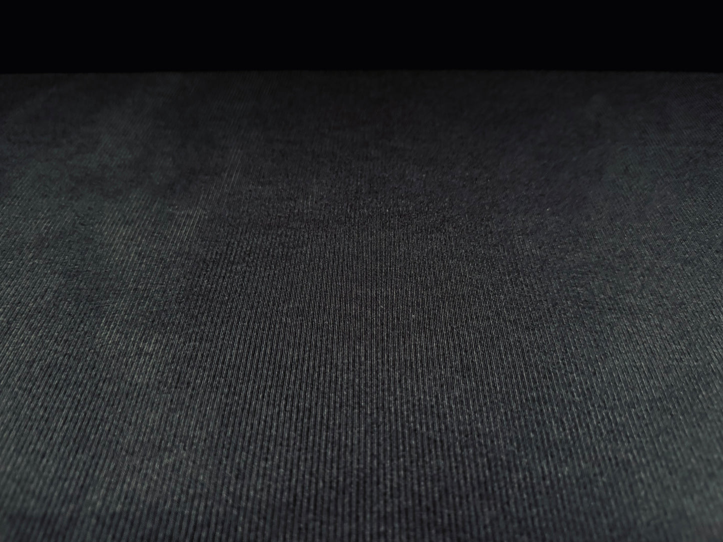 Soft touch 1x1 stretch rib jersey knit fabric with elastane, per metre - black