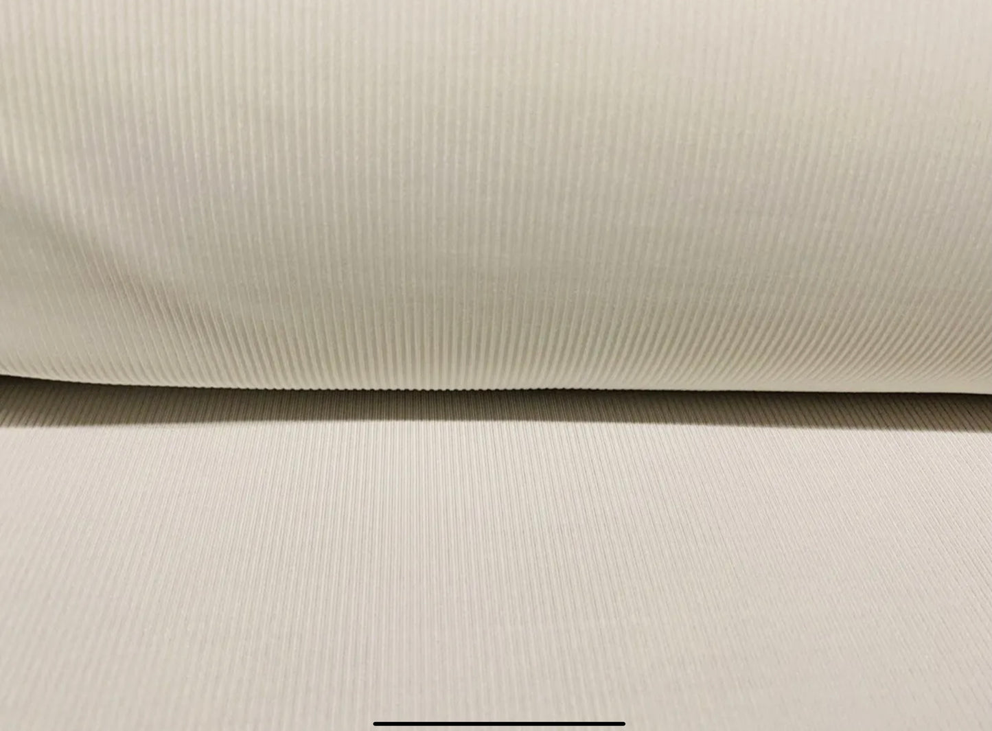 2x1 Stretch spandex ribbed jersey fabric, per metre - plain - white