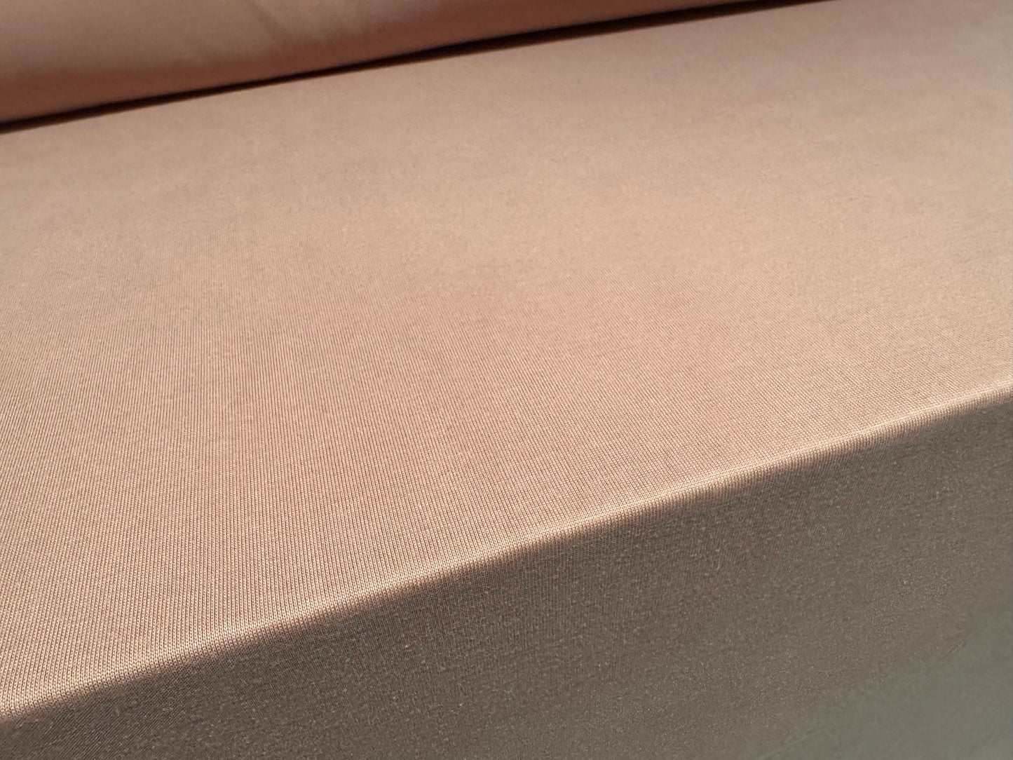 Powder touch single jersey dress fabric with comfort stretch, per metre - plain - nude