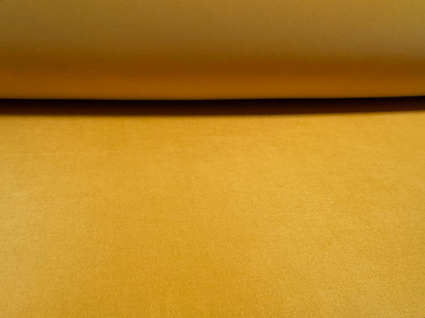 Soft touch stretch spandex jersey fabric, per metre - plain - mustard