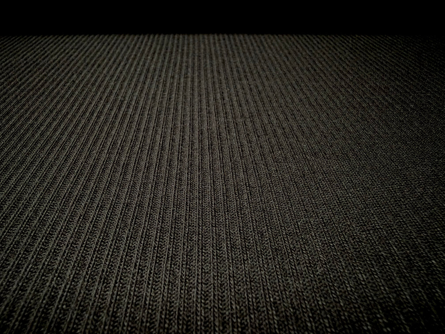 2x1 rib jersey fabric, per metre - plain - black