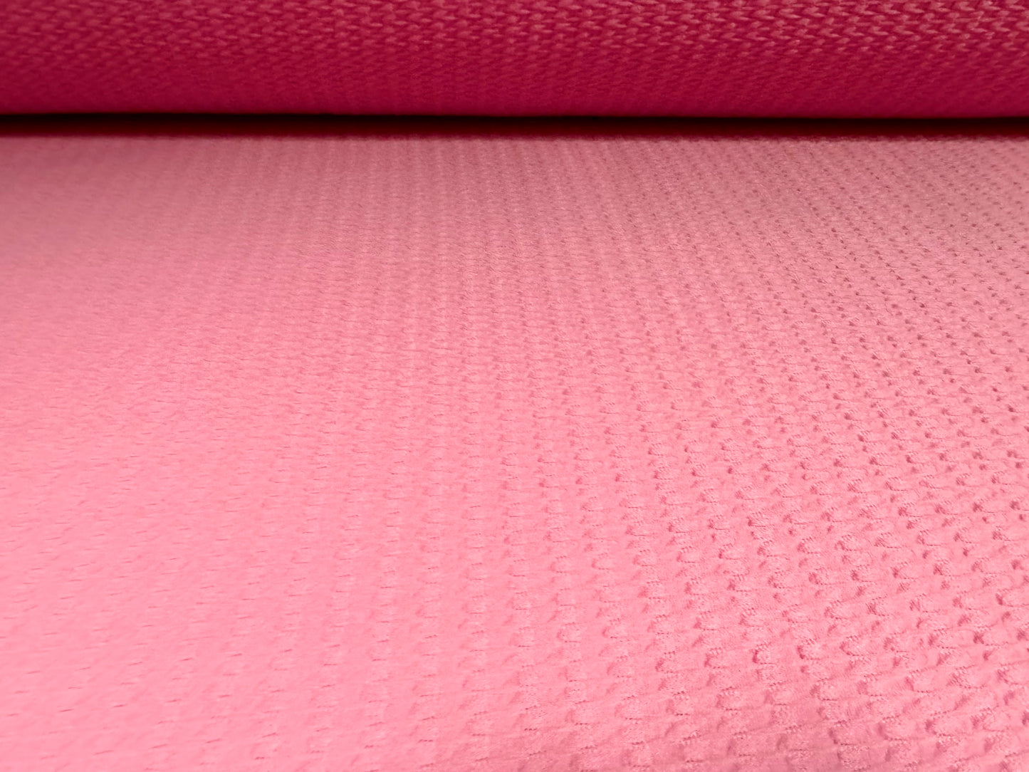 Double jersey knit stretch spandex fabric, per metre - jacquard - pink