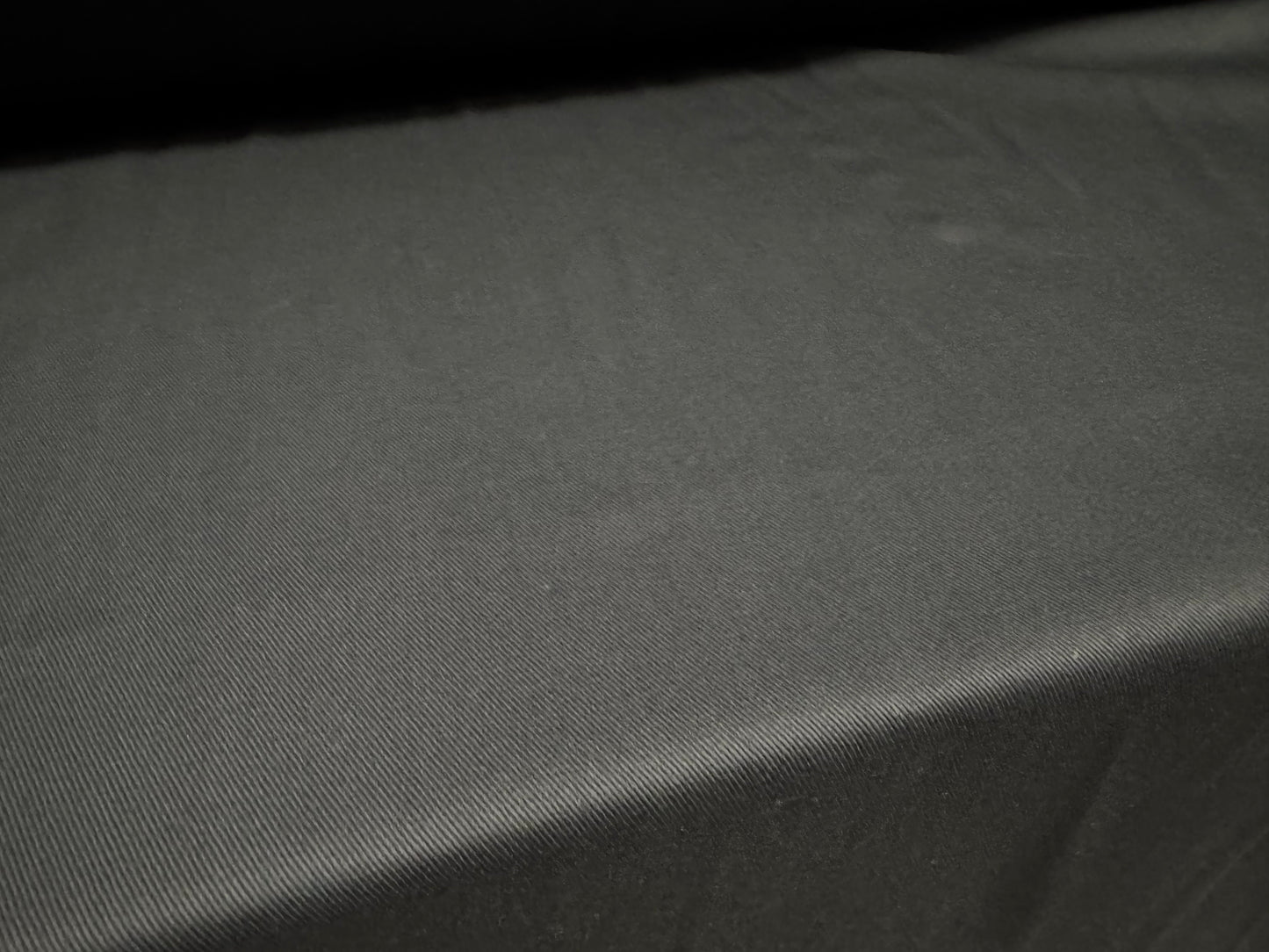 Cotton twill woven fabric, per metre - plain - Dark Grey