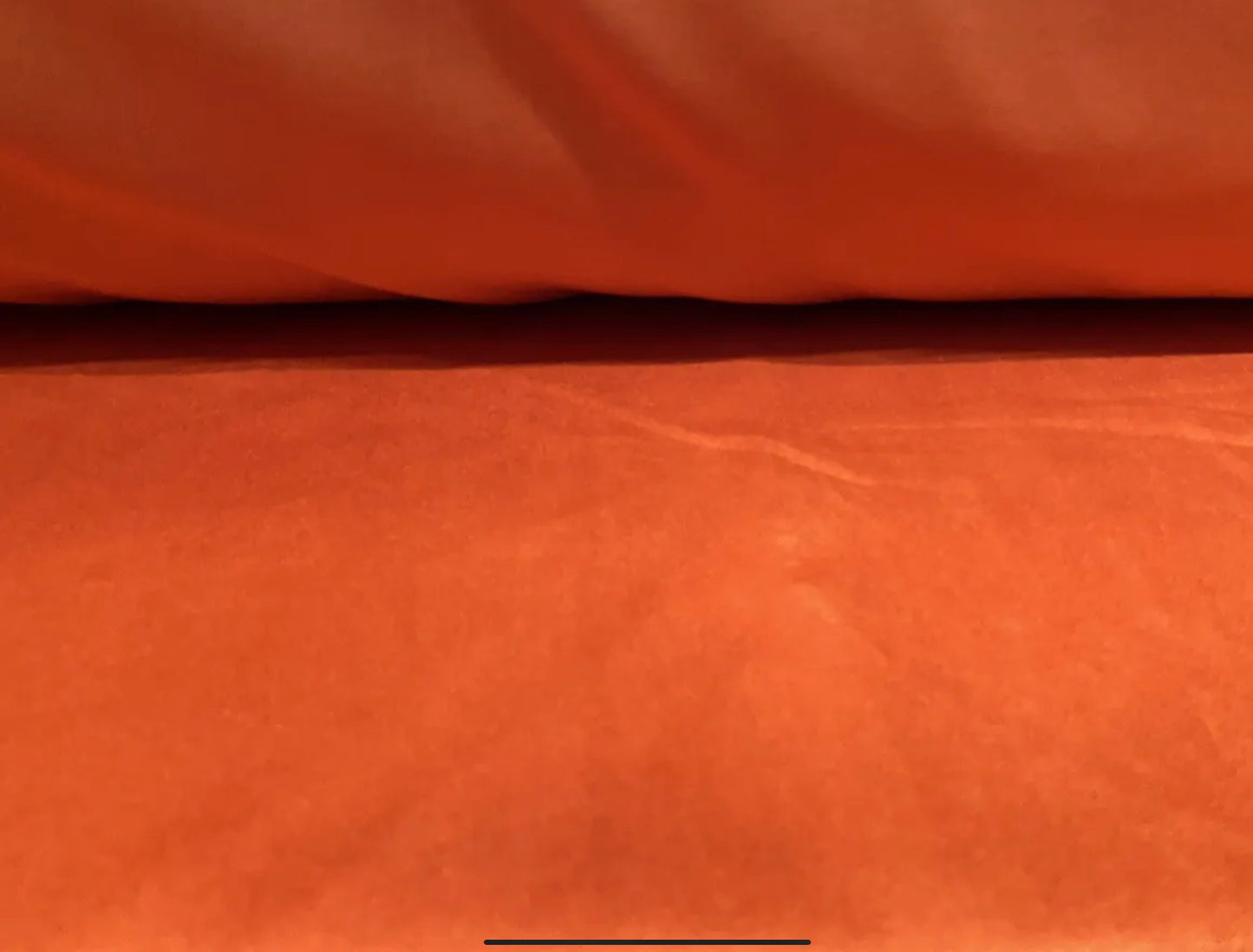 Scuba suede stretch spandex heavyweight jersey fabric, per metre - plain - orange