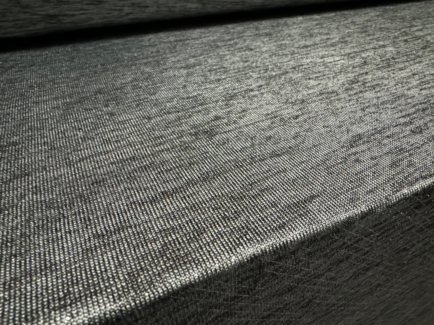 Metallic stretch spandex melange jersey fabric, per metre - criss cross print - grey & silver