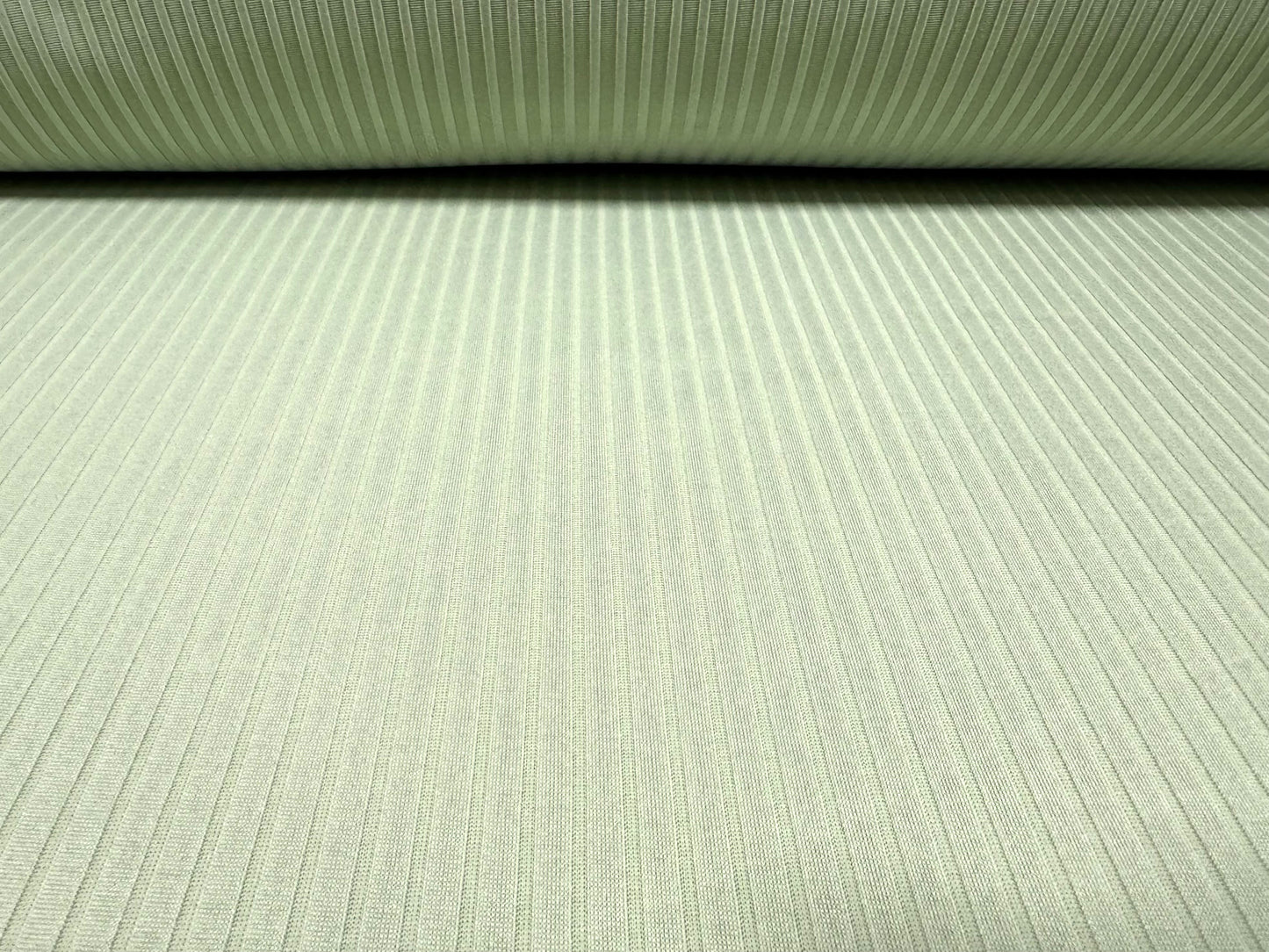 Stretch spandex rib jersey fabric, per metre - plain - spearmint