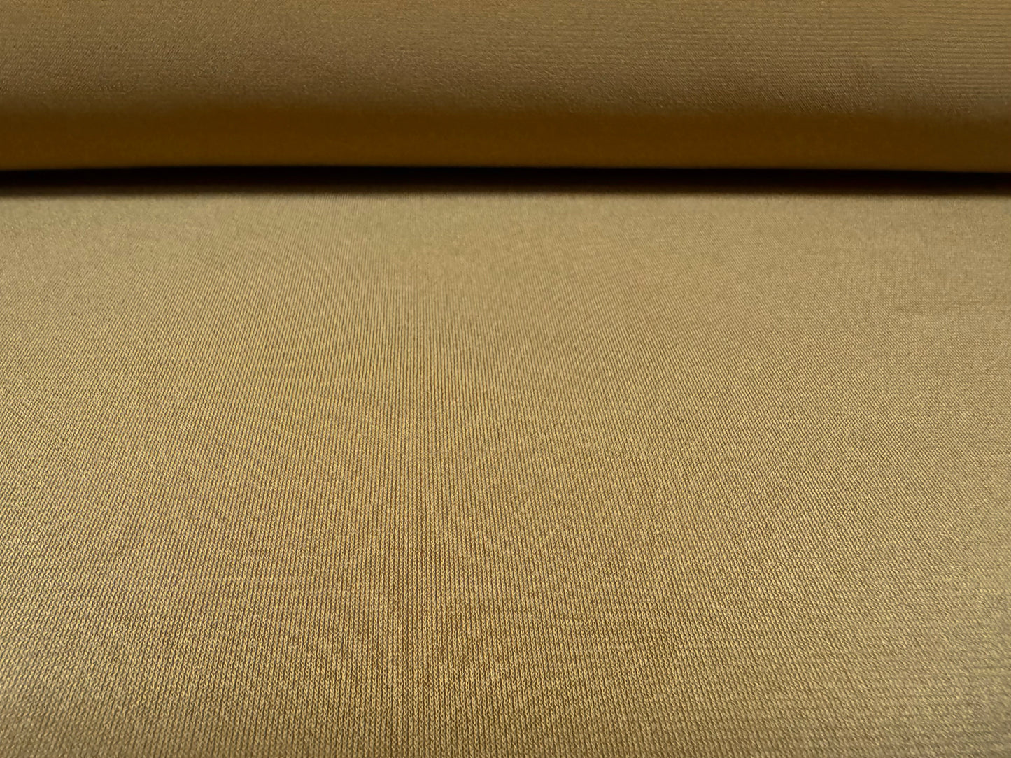 Stretch spandex ITY single jersey fabric, per metre - plain - ochre