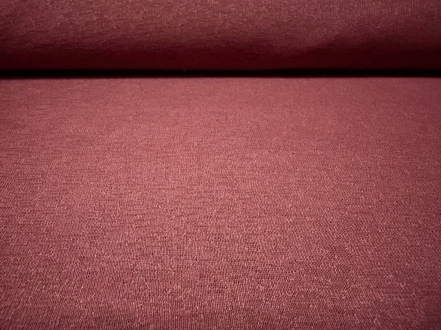Thick & thin stretch spandex single jersey fashion fabric, per metre - plain - mauve