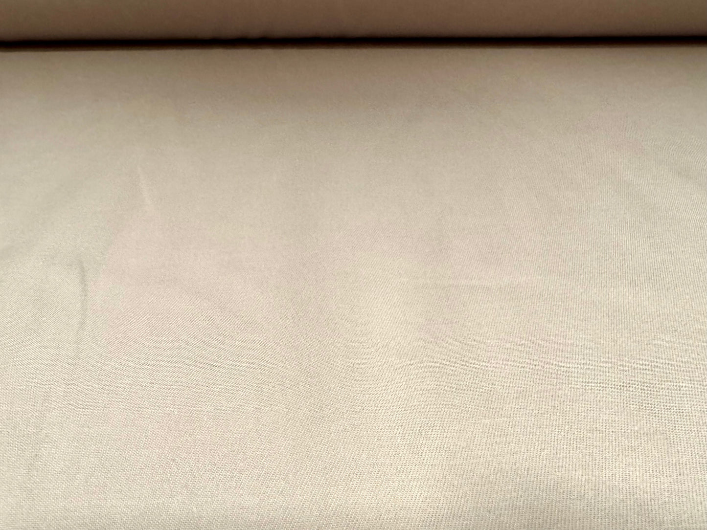 Cotton twill woven fabric, per metre - plain - Stone