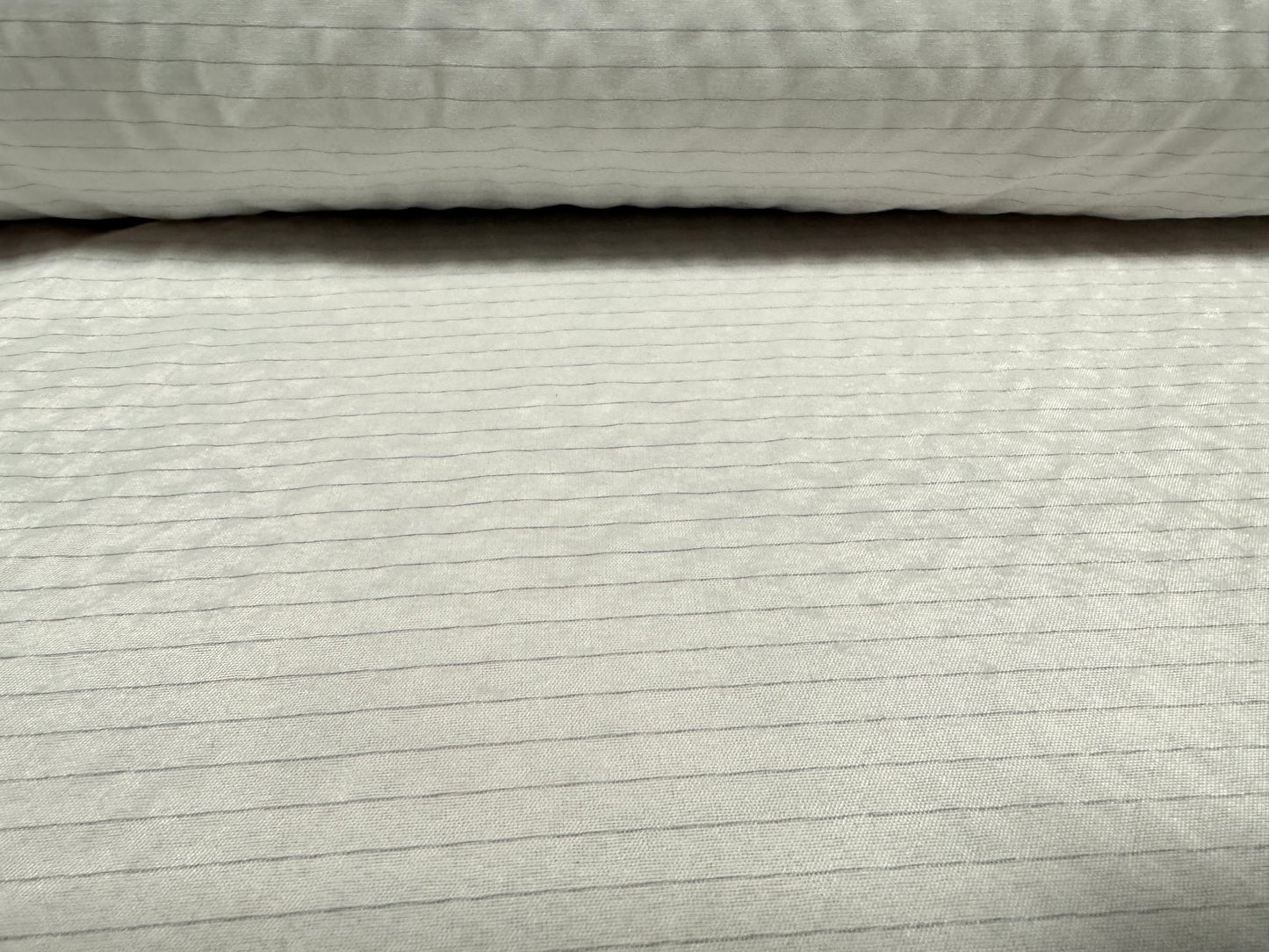 Woven nylon fabric, per metre - pinstripe - white