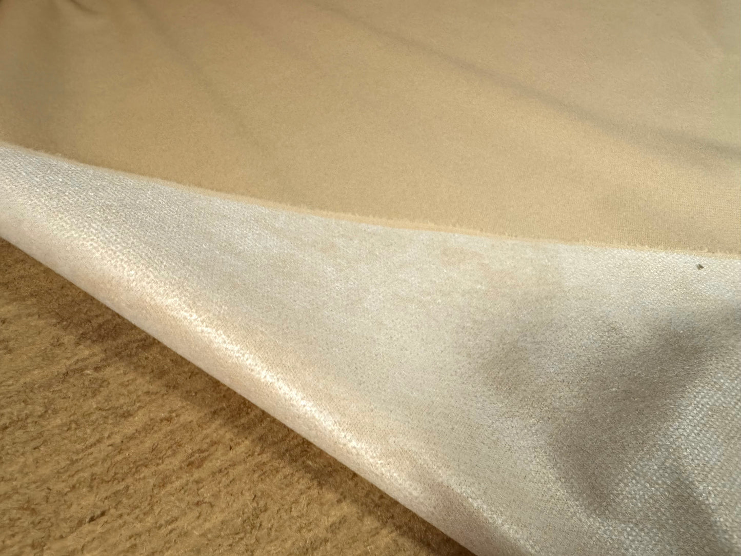 Interface bonded jersey fabric, per metre - plain - beige