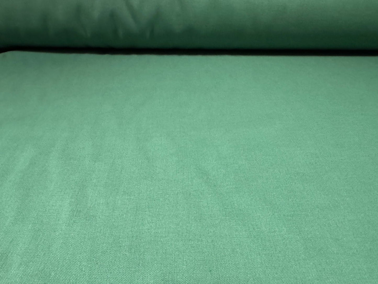 Cotton plain weave fabric, per metre - reed green