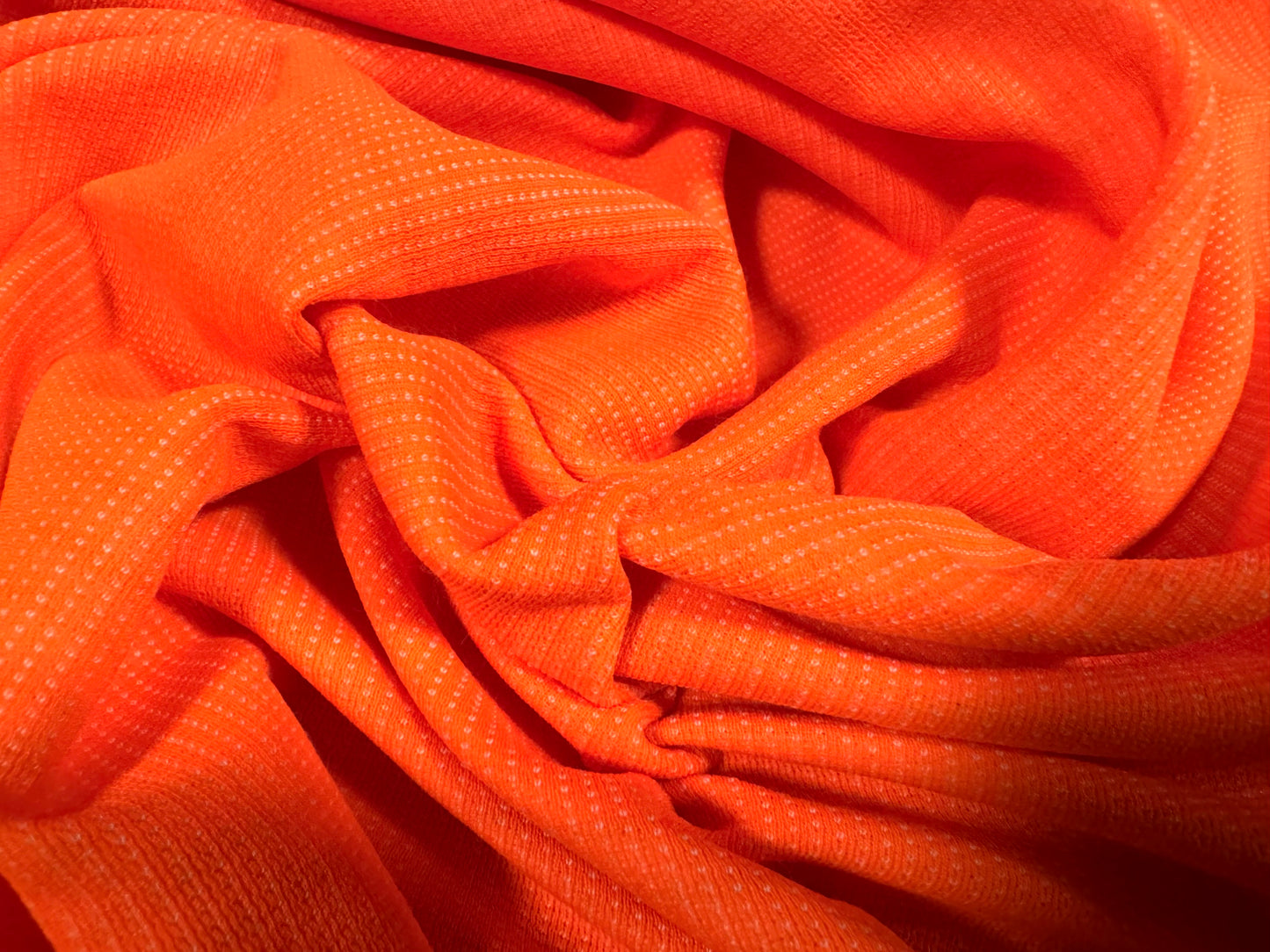 Double jersey knit fabric, per metre - plain - bright orange