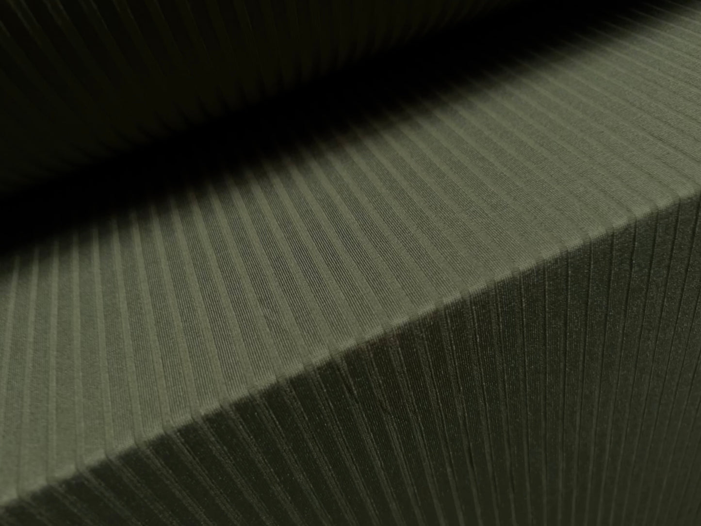 Stretch spandex rib jersey fabric, per metre - plain - olive green