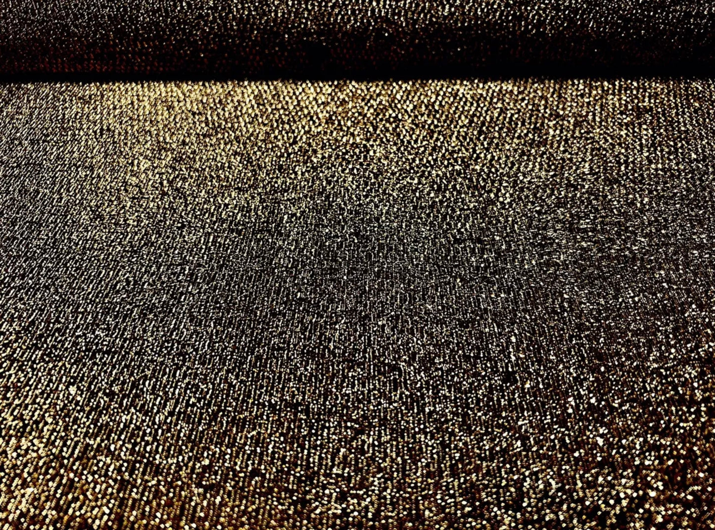 Lightweight metallic textured jersey fabric, per metre - black with gold Lurex sparkle