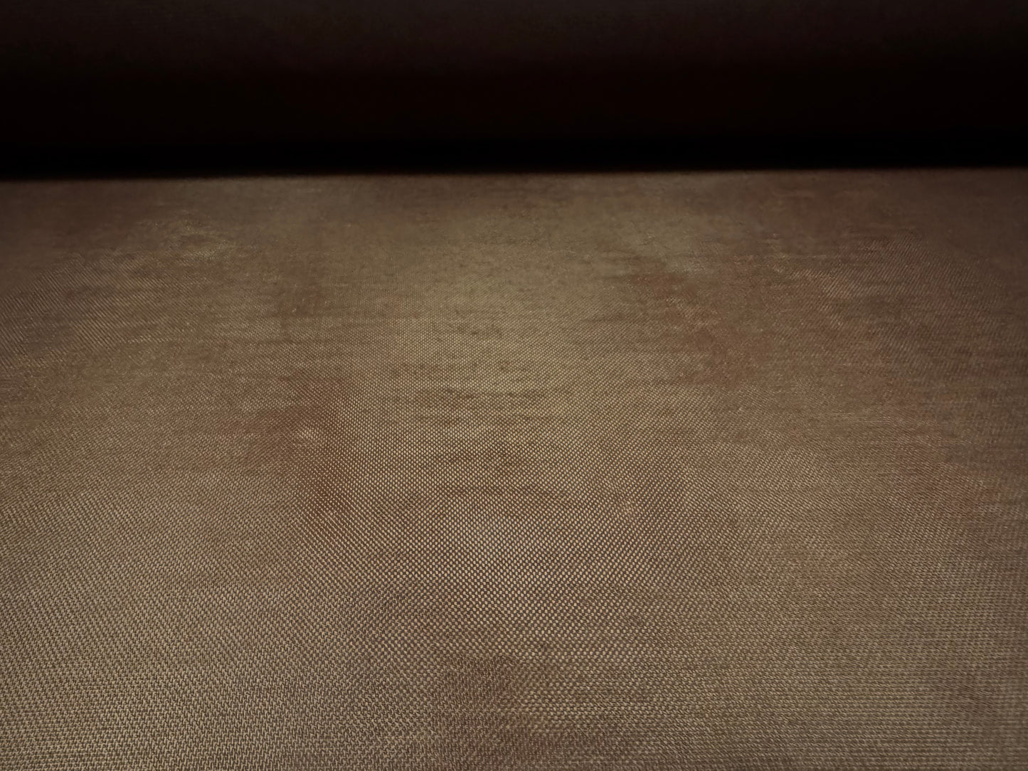 Power mesh net stretch spandex fabric, per metre - plain - chocolate brown