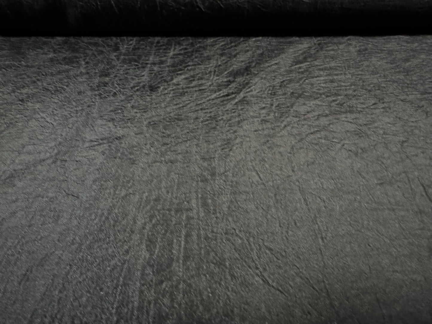 Taffeta faux silk fabric, per metre - ombré graduated colour print - black & midnight