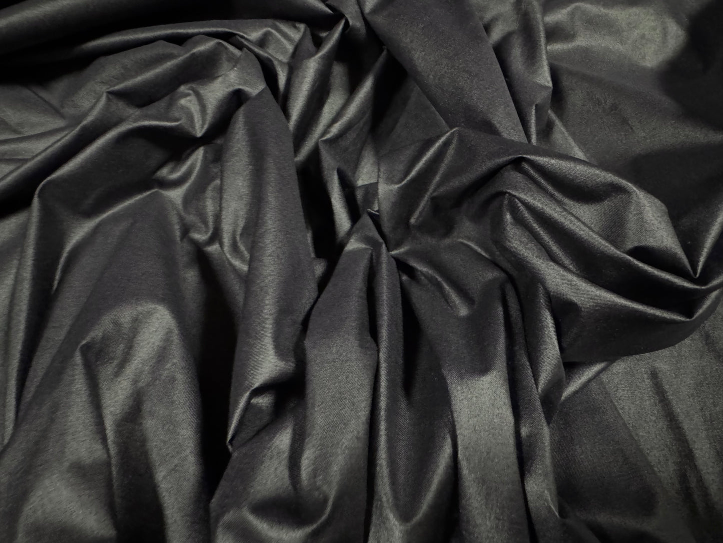 Coated cotton blend woven fabric, per metre - plain - dark grey
