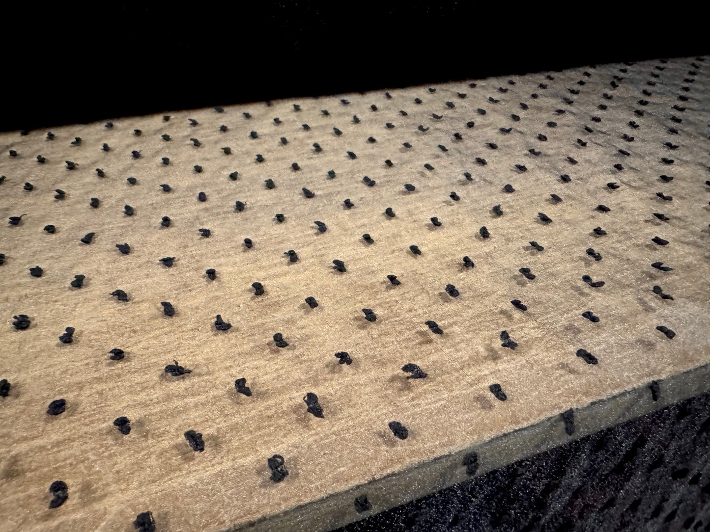 Lightweight organza fabric, per metre - dobby design - black