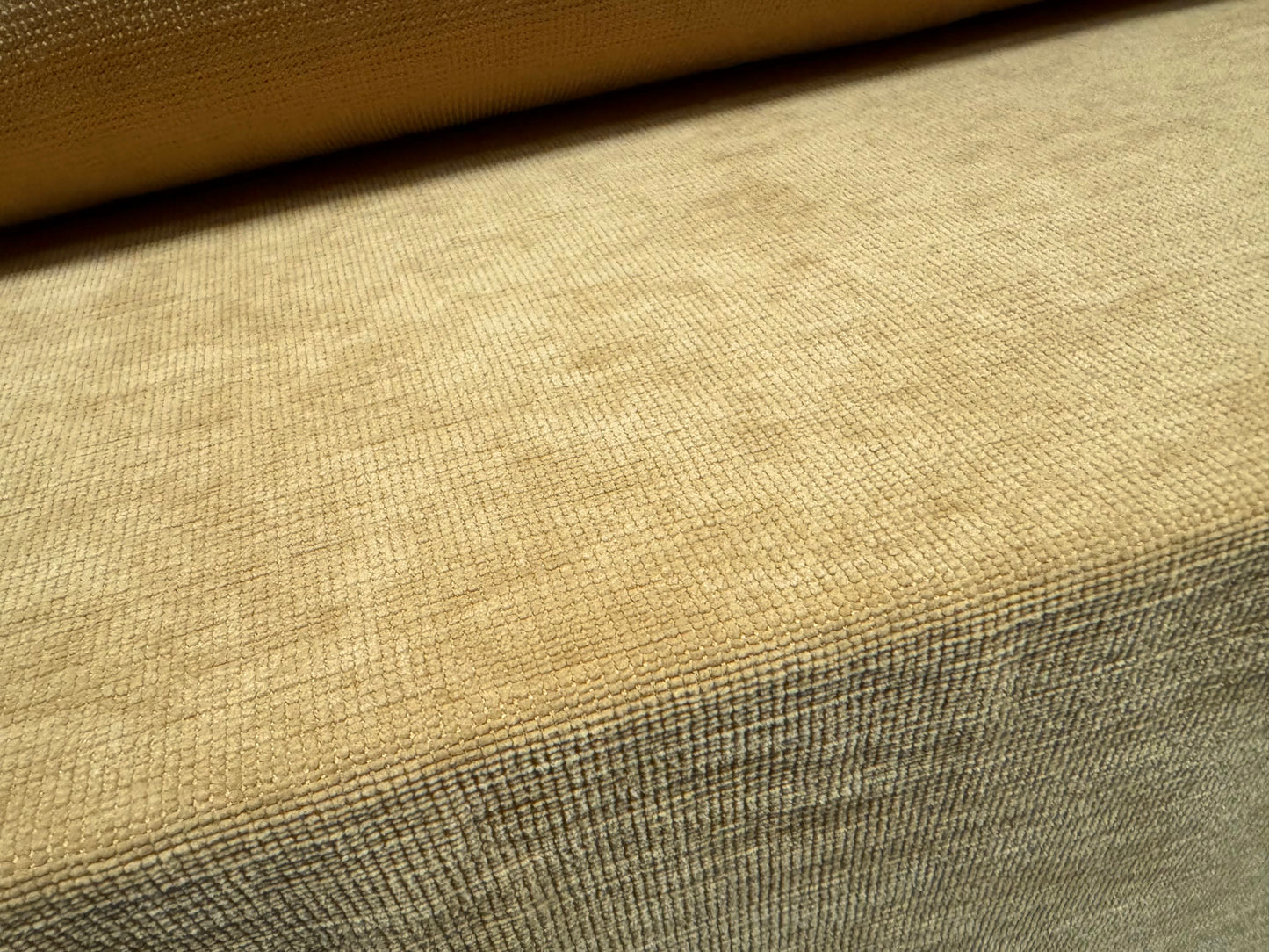 Soft chenille upholstery fabric, per metre - plain - old gold