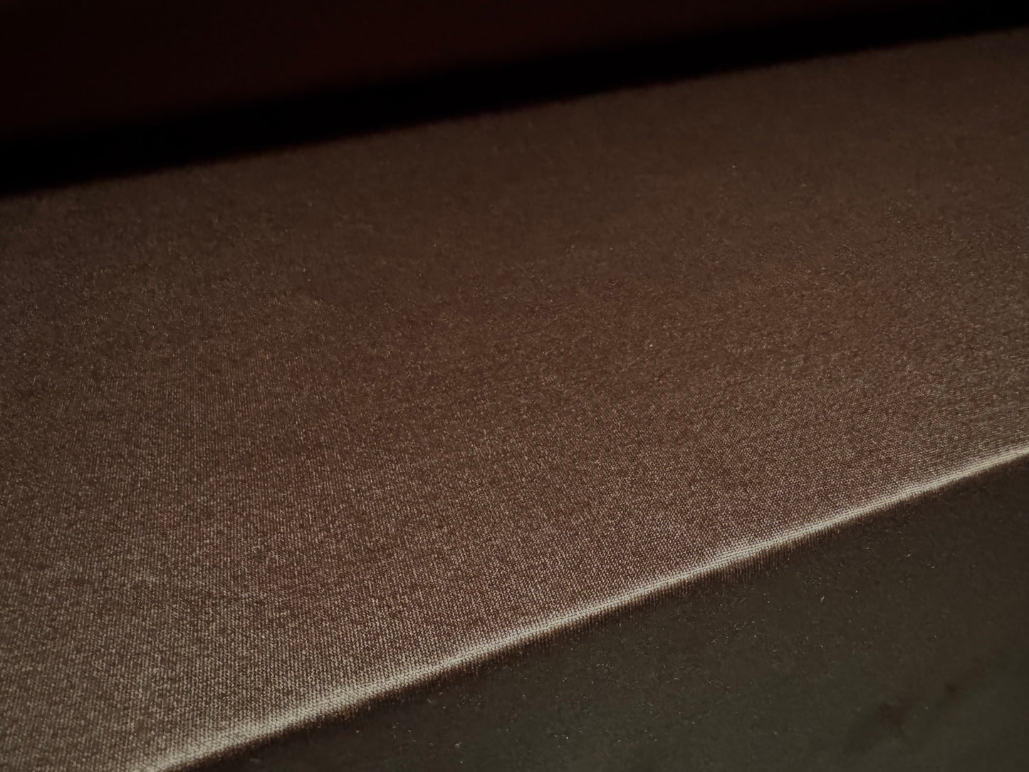 P.U. coated stretch spandex ciré wet look jersey fabric, per metre - plain - dark brown