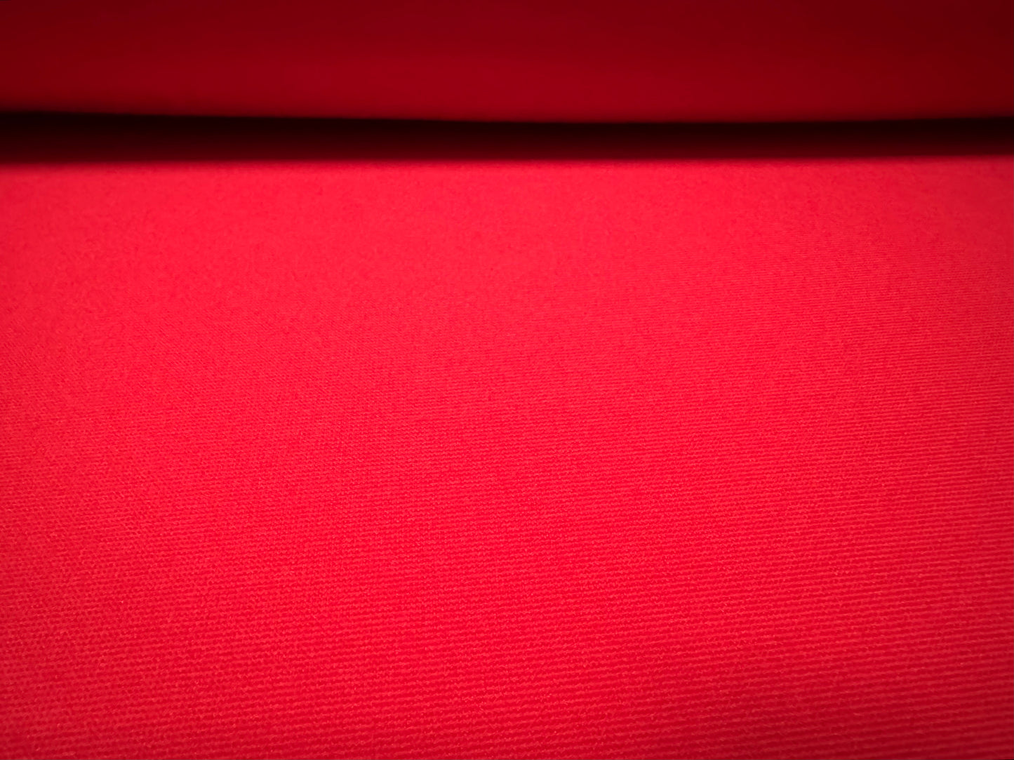Fine ottoman rib stretch double jersey fabric, per metre - plain - bright red