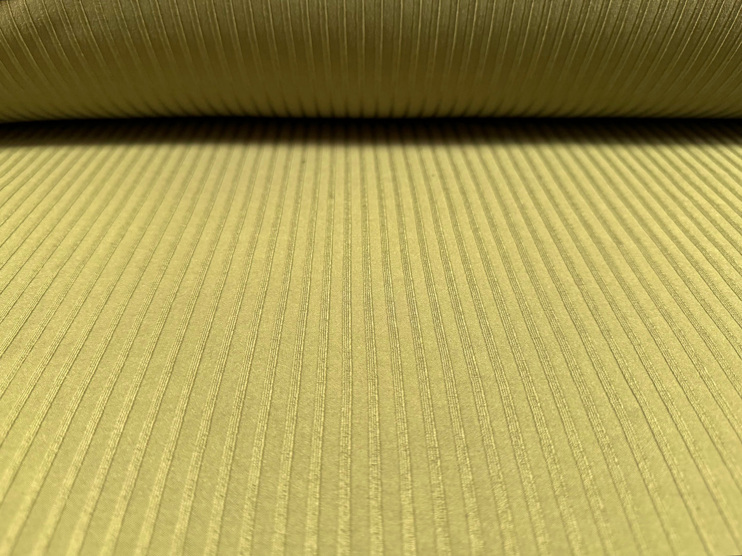Recycled Stretch spandex rib jersey fabric, per metre - plain - light khaki green