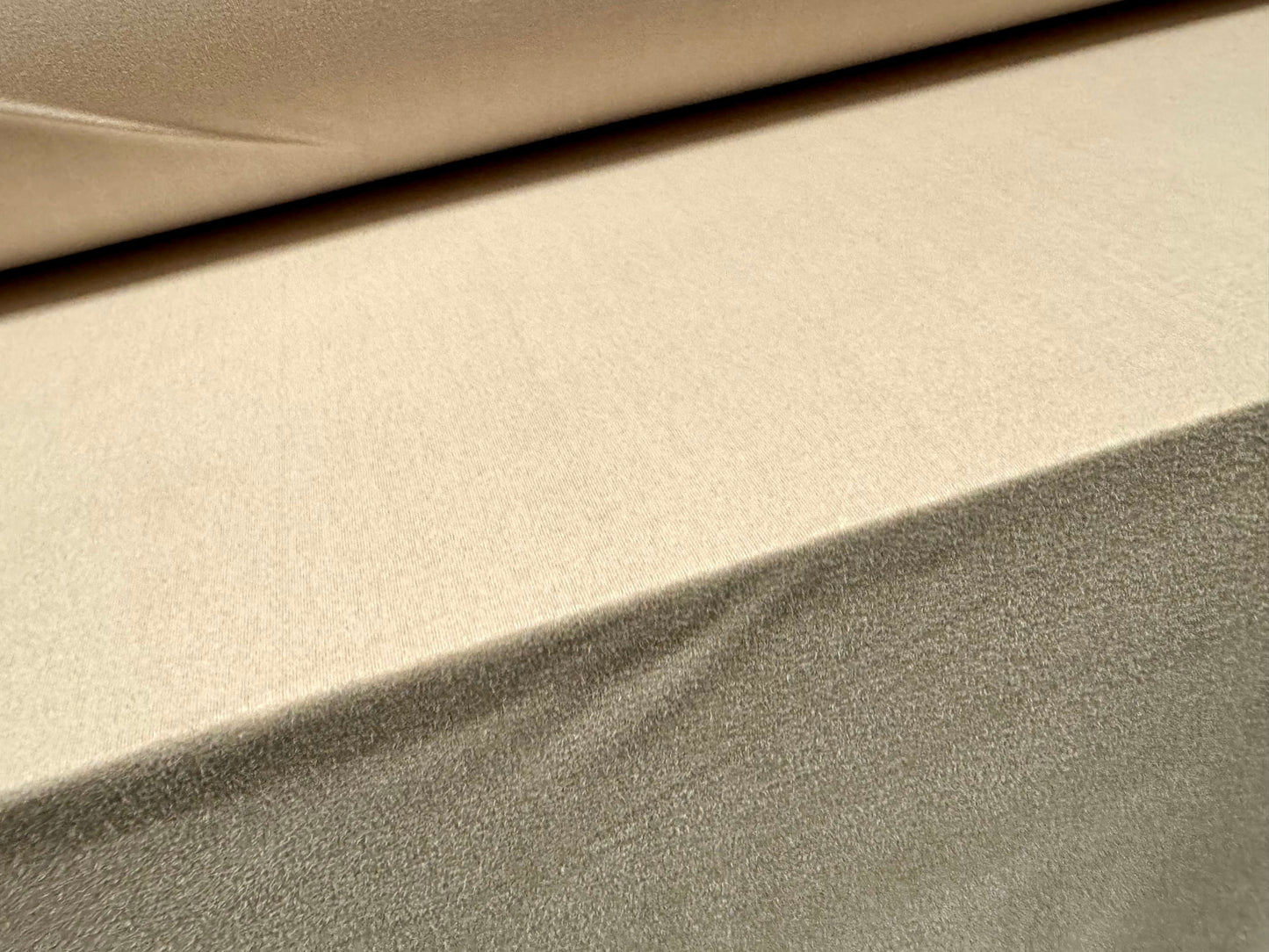 Faux suede stretch spandex jersey fabric, per metre - plain - cream