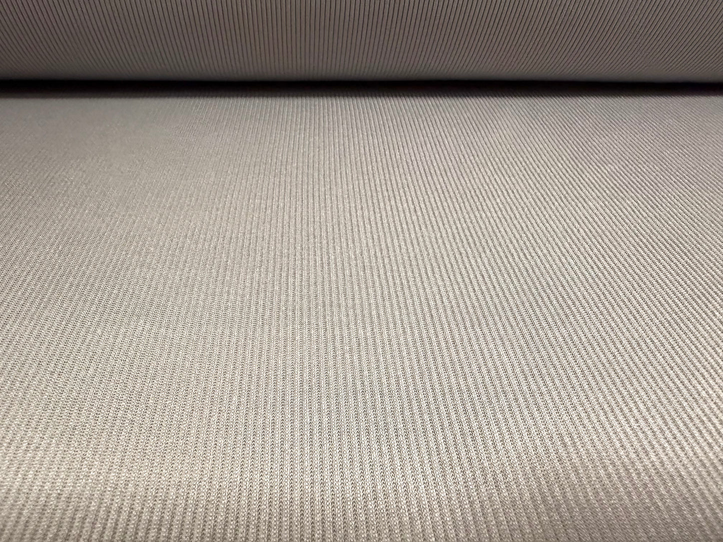 Fine stretch spandex rib jersey fabric, per metre - plain - lavender grey