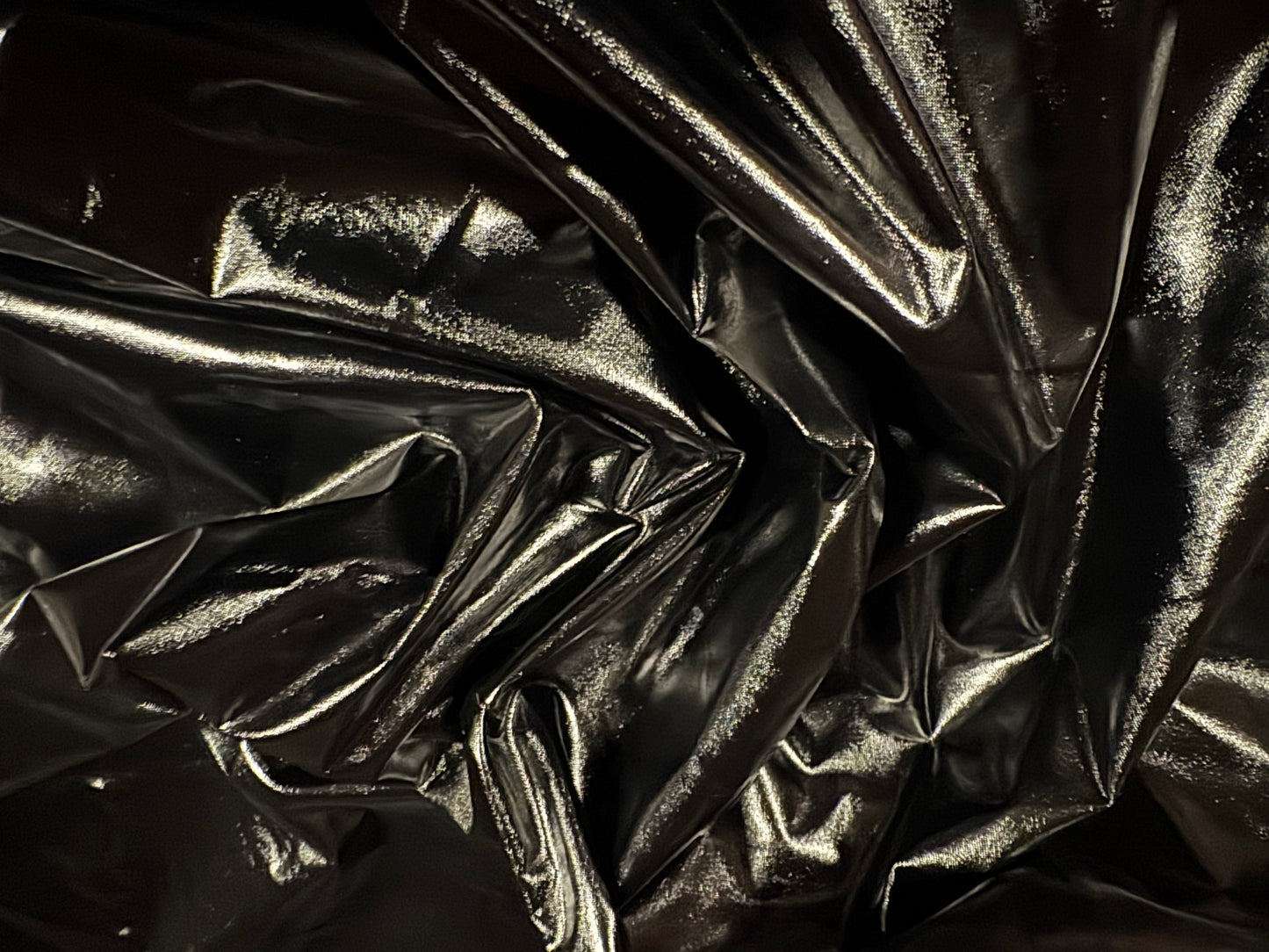 High gloss pvc fabric, per metre - Moire watermark - black