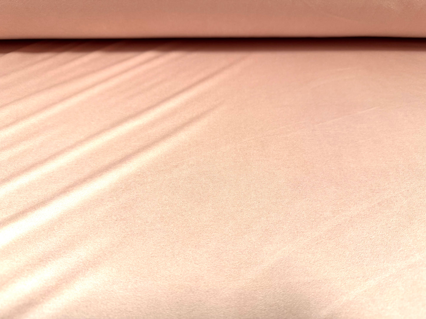 Faux suede stretch spandex jersey fabric, per metre - plain - pink blush