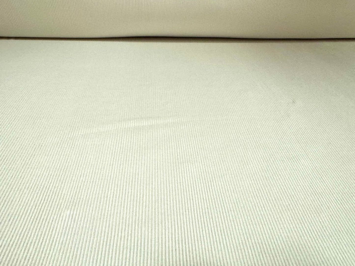 Fine ribbed spandex stretch jersey fabric, per metre - plain - cream