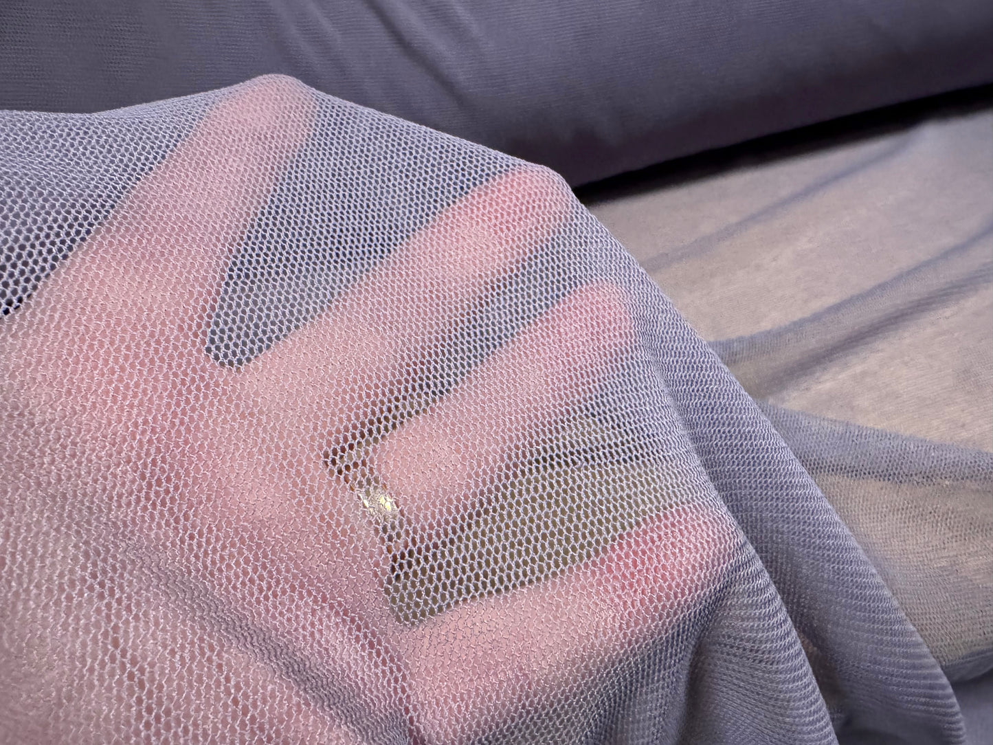 Lightweight mesh net fabric, per metre - plain - lavender