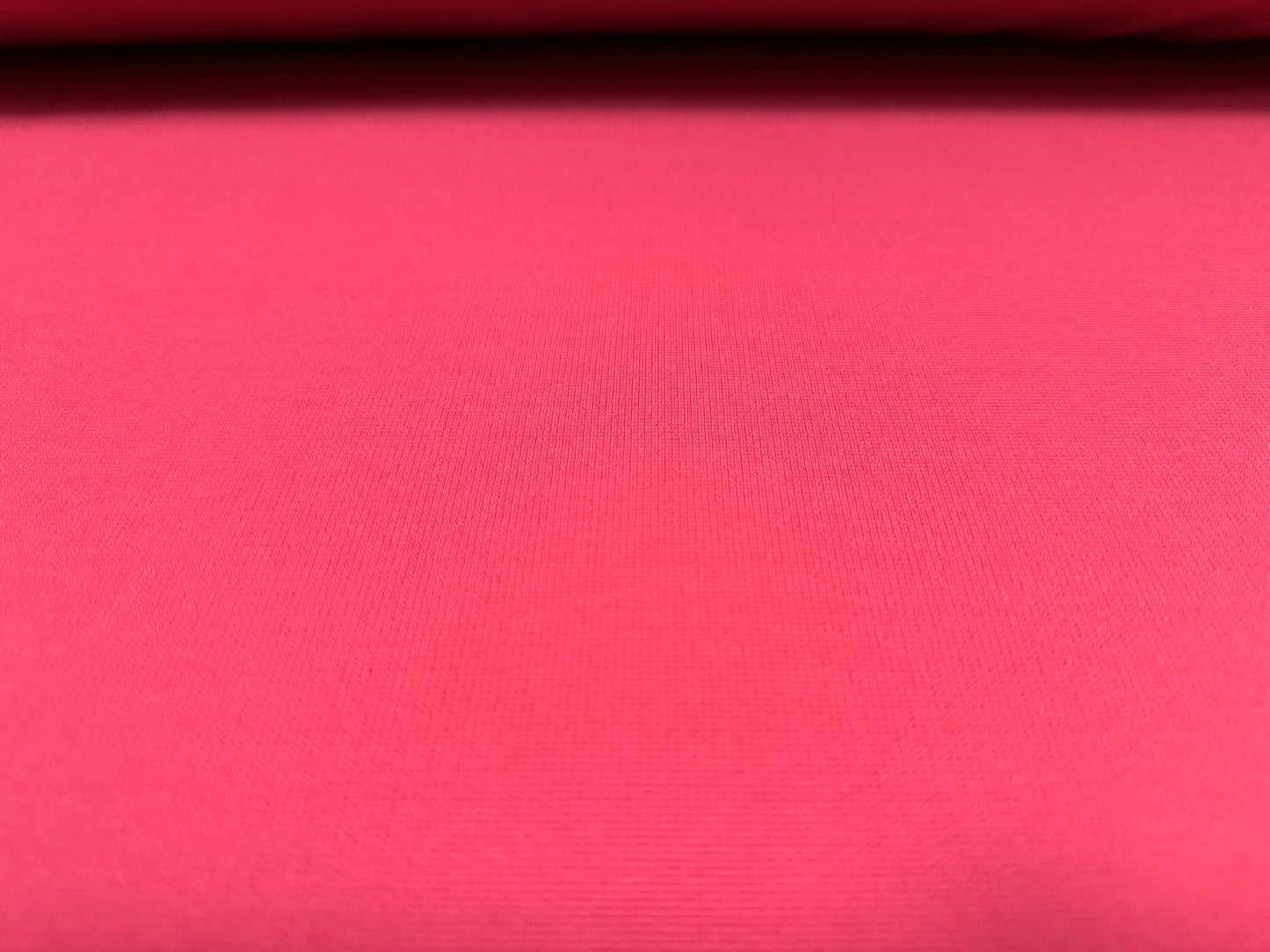 Fine ottoman rib stretch double jersey fabric , per metre - plain - cerise pink