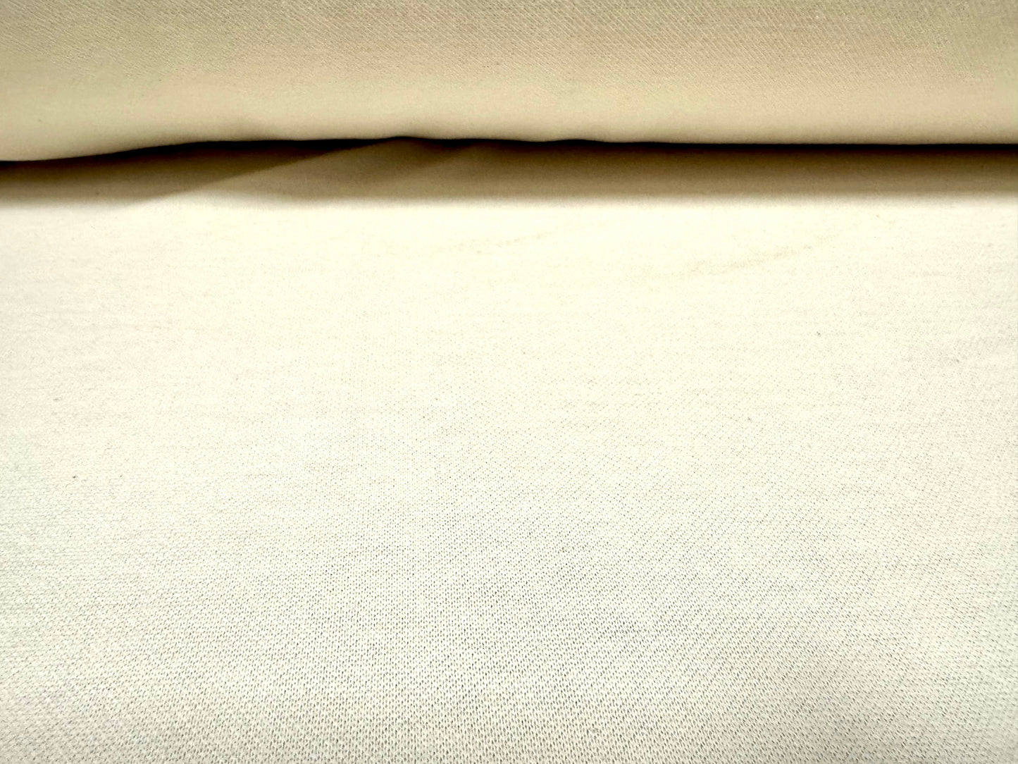 Merino wool soft interlock knitwear fabric, per metre - plain - cream