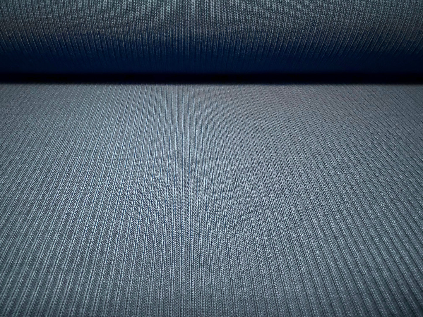 Soft touch rib jersey knit fabric, per metre - plain - Air Force blue