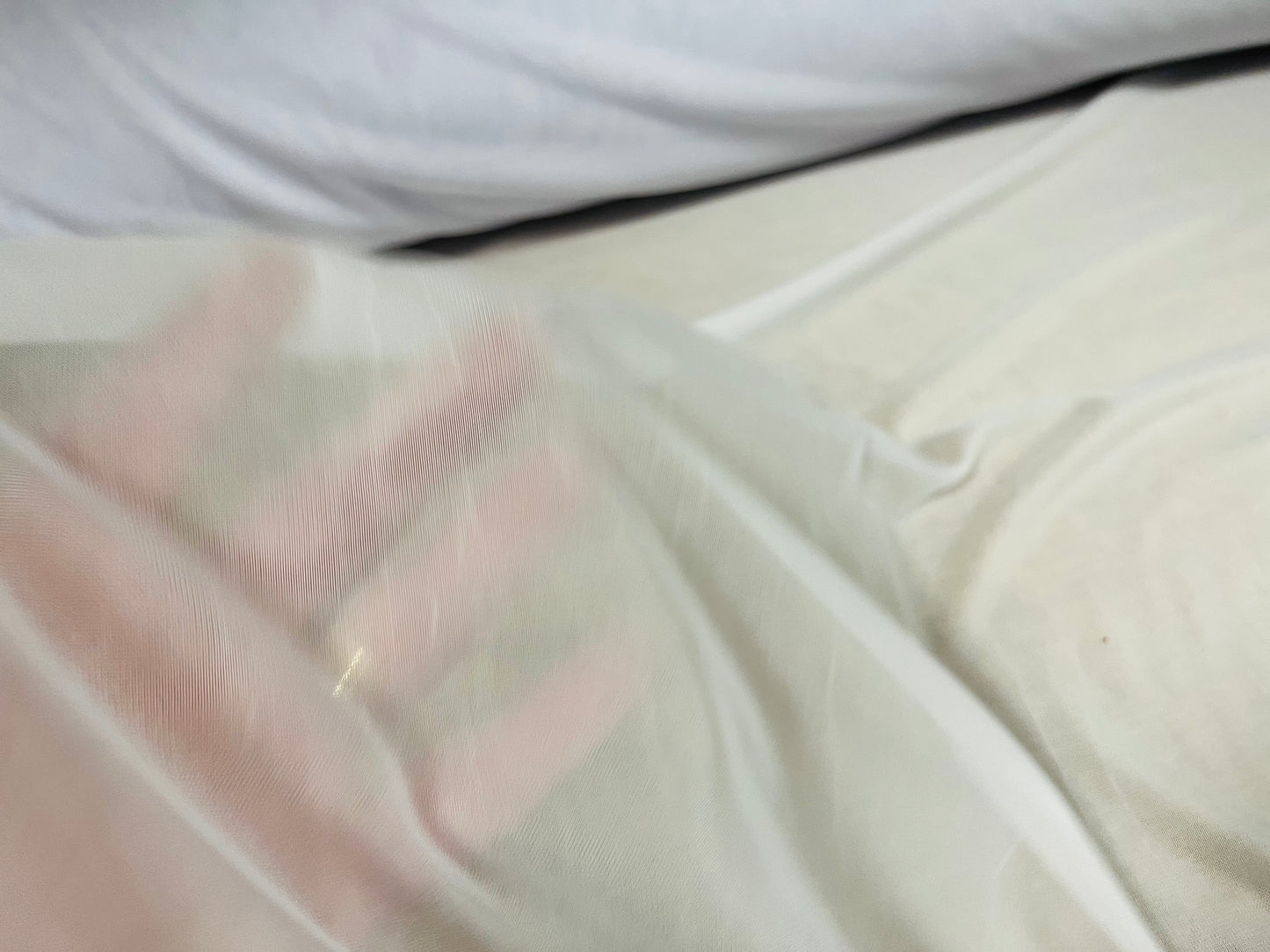 Chiffon jersey fabric, per metre - plain - white