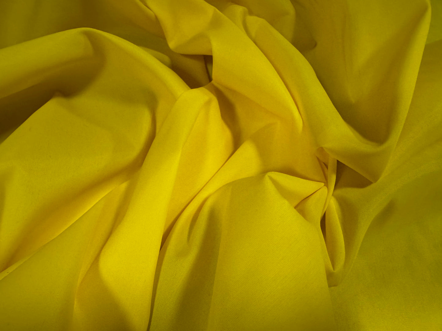 Lightweight woven nylon fabric, per metre - plain - canary yellow