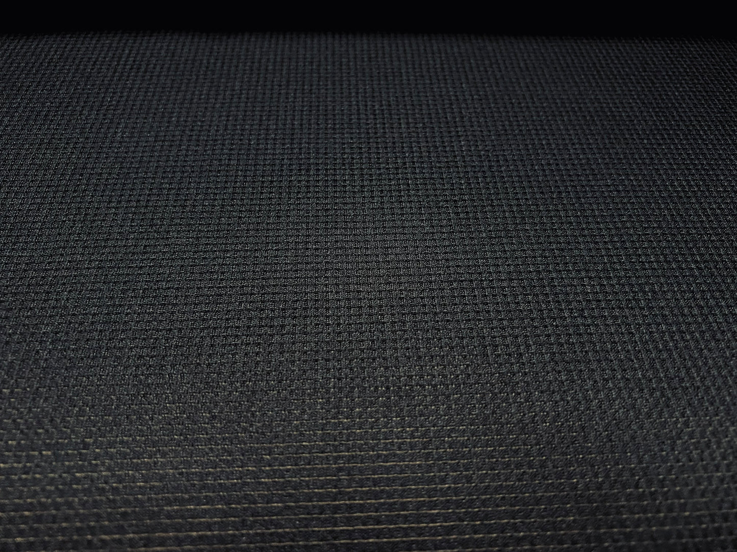 Waffle stretch spandex jersey bodycon fabric, per metre - plain - black