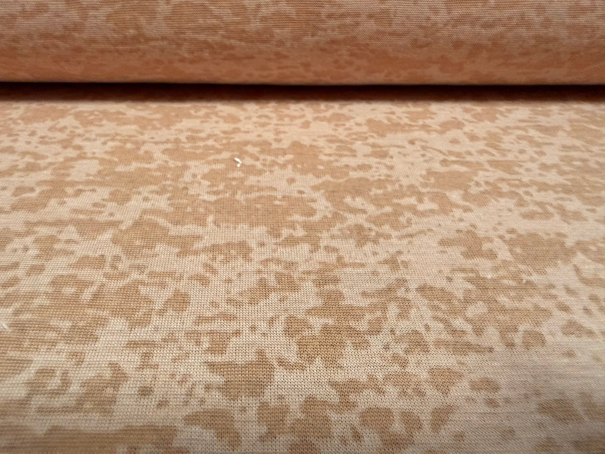 Viscose burnout single jersey fabric, per metre - pale nude pink