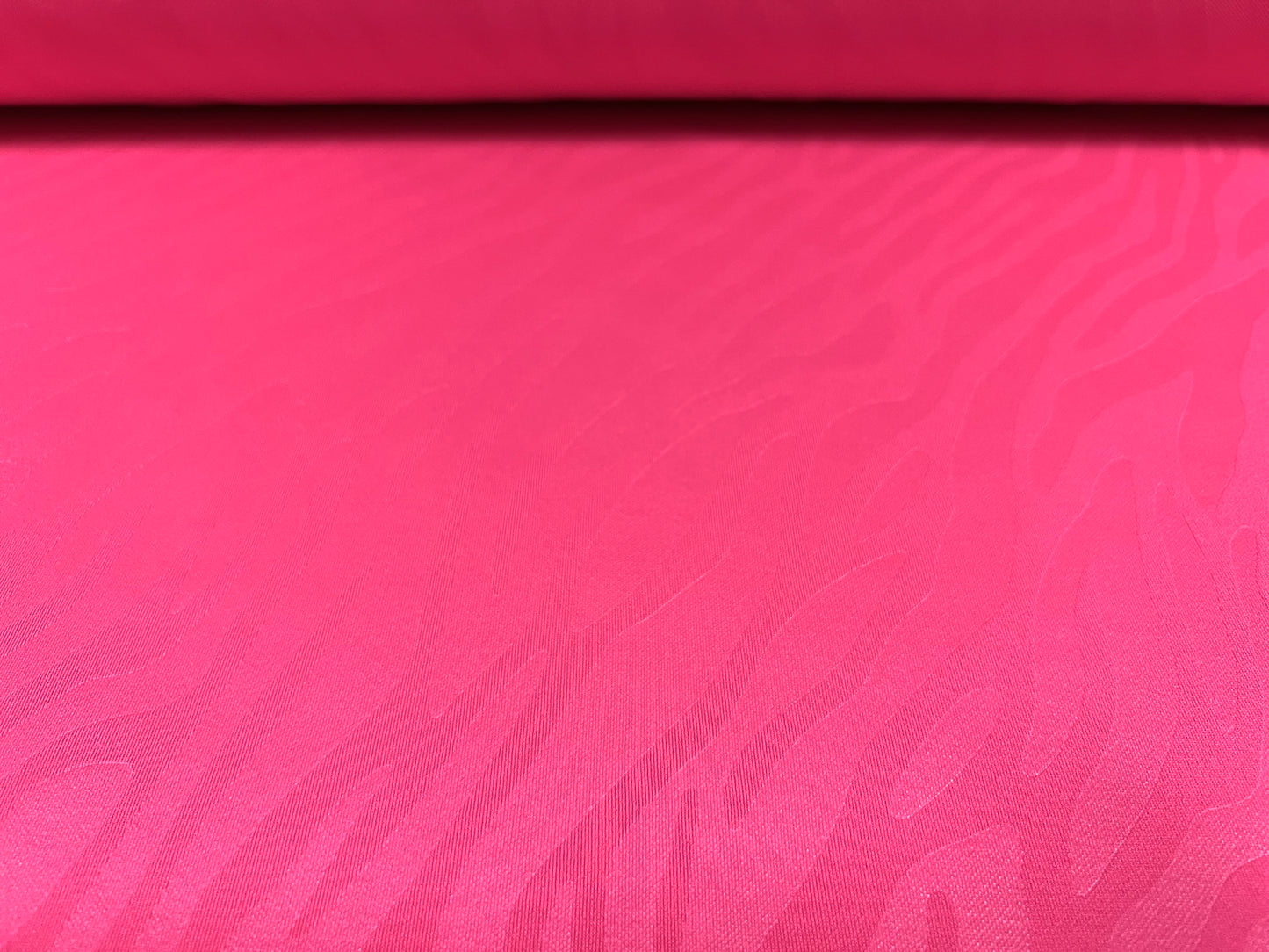 Scuba neoprene style spandex jersey fabric, per metre - embossed zebra design - hot pink