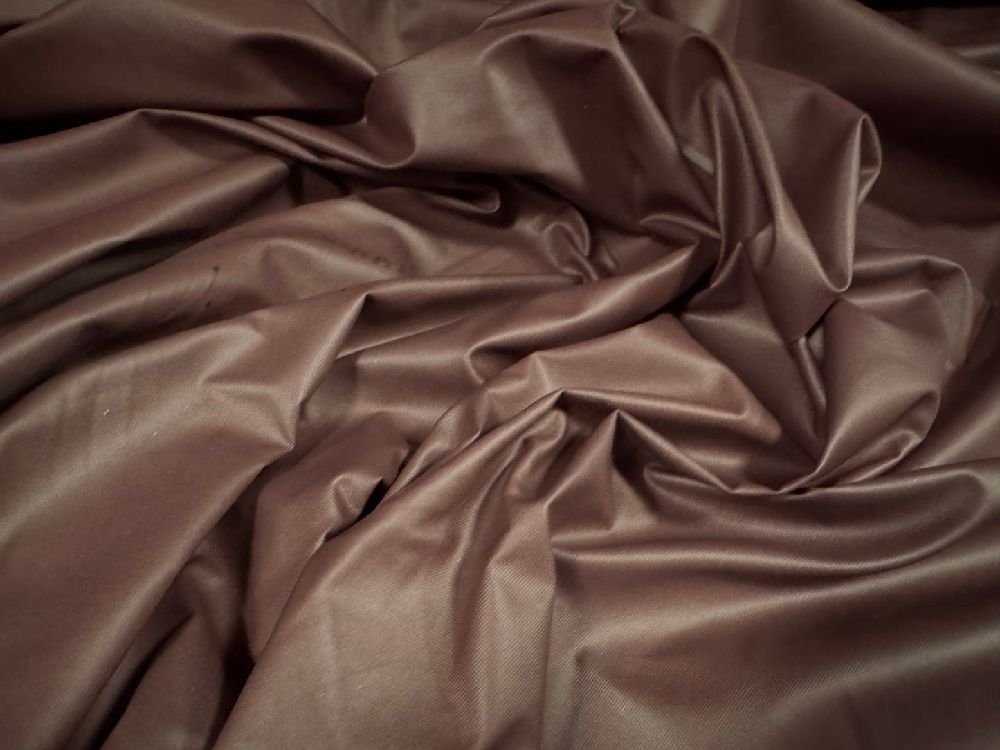 Coated nylon fabric, per metre - plain - aubergine