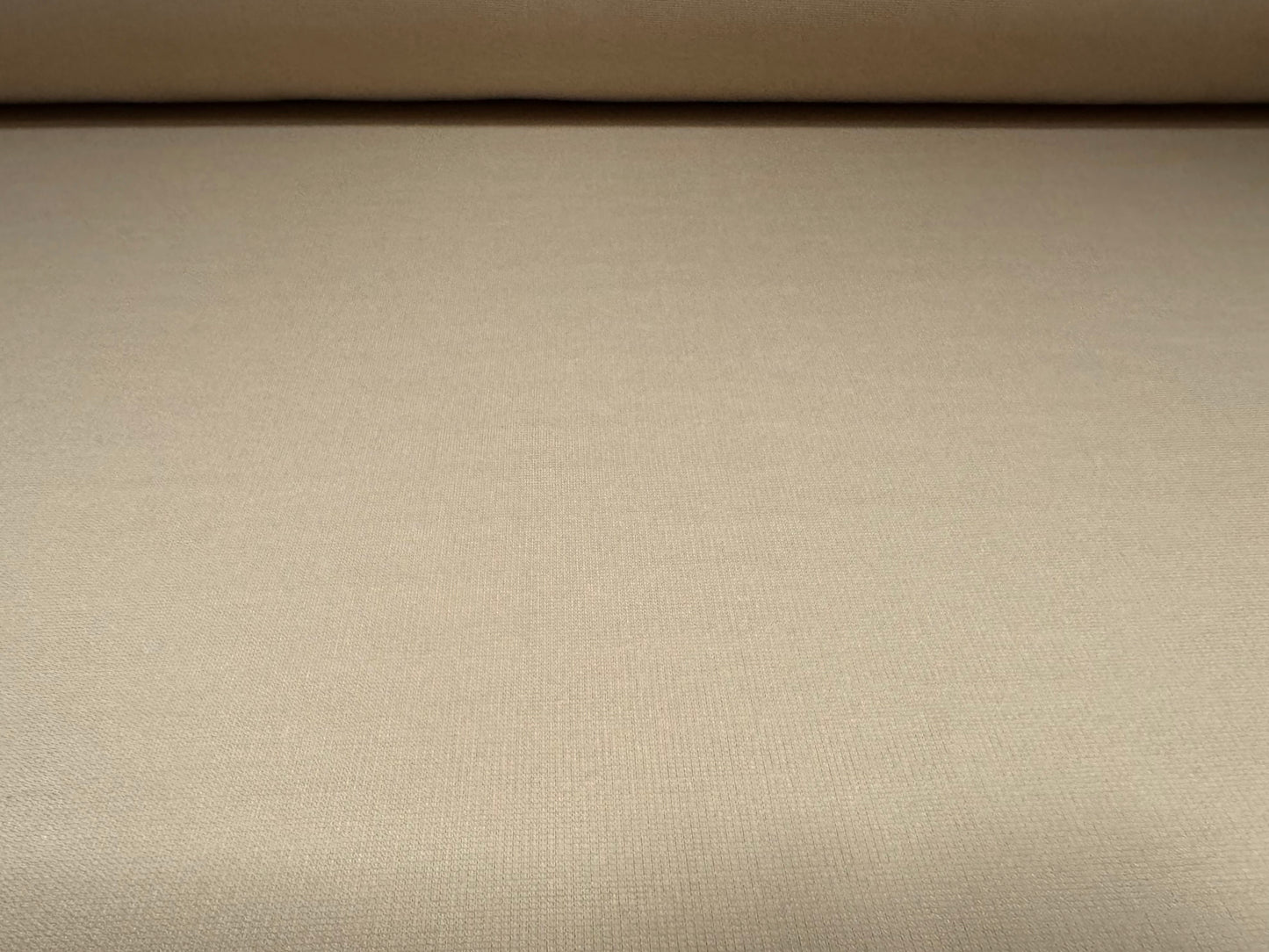 Ponte Roma double jersey stretch spandex fabric, per metre - plain - beige