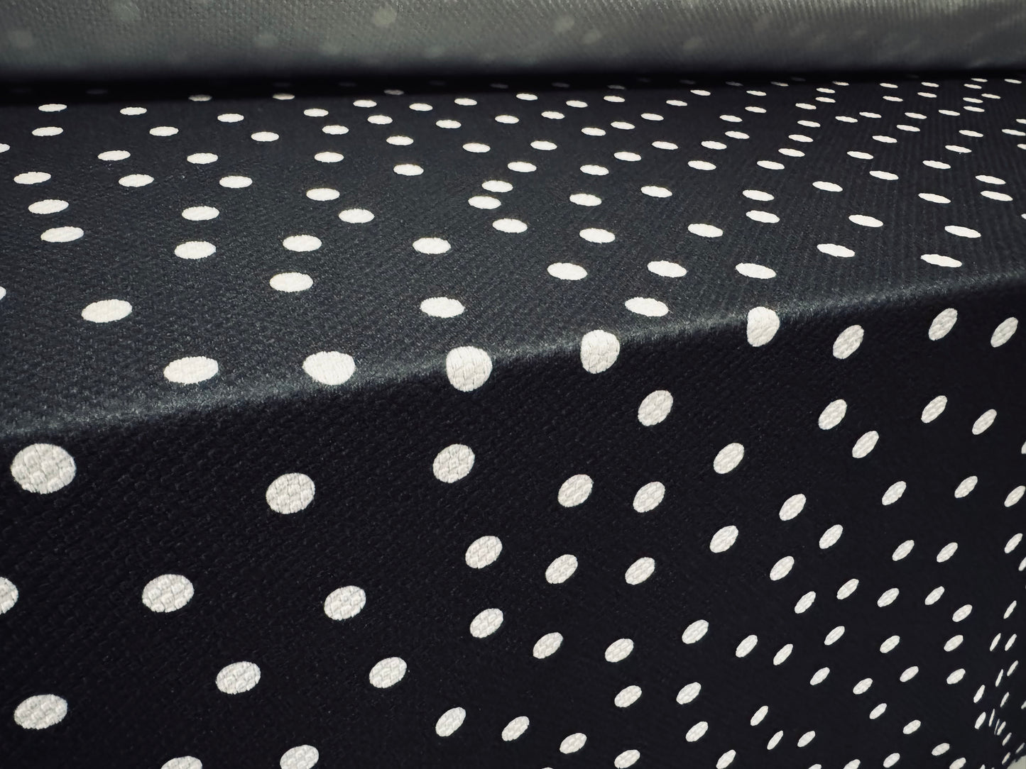 Scuba stretch spandex jersey fabric, per metre - textured - polka dot print - black & white