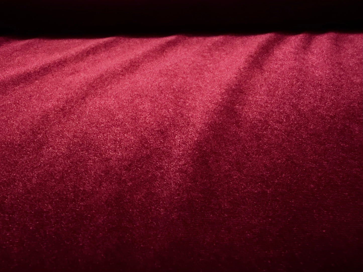 Spandex velvet stretch dress fabric, per metre - plain - rioja wine