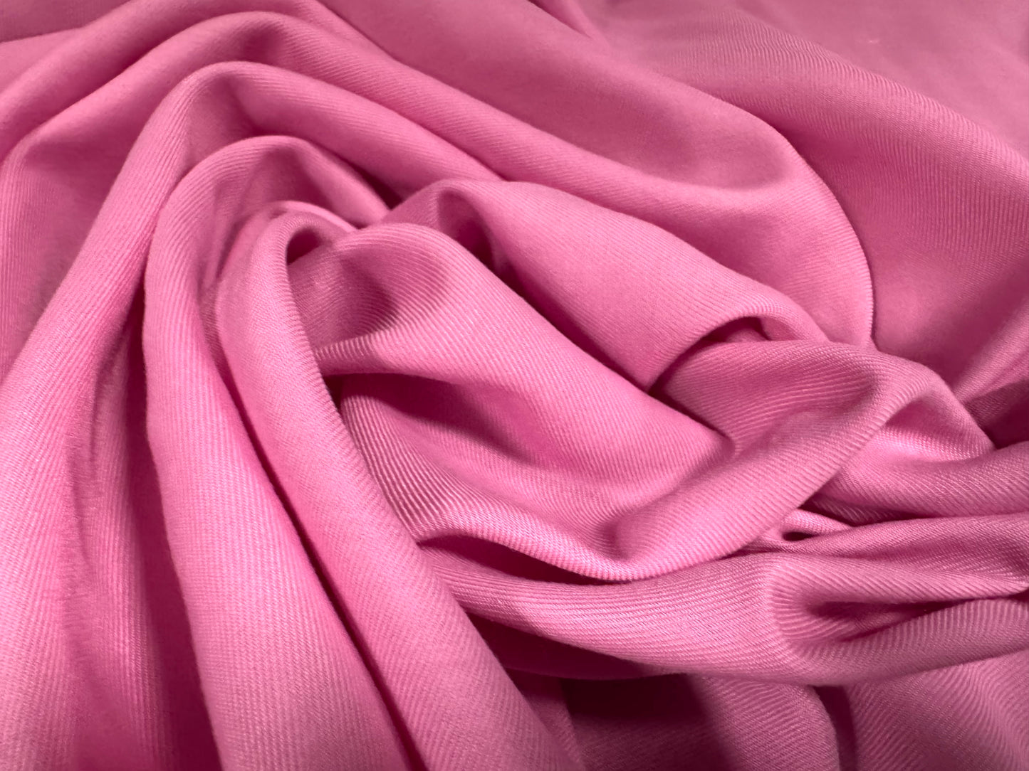 Soft plain weave twill fabric, per metre - pink