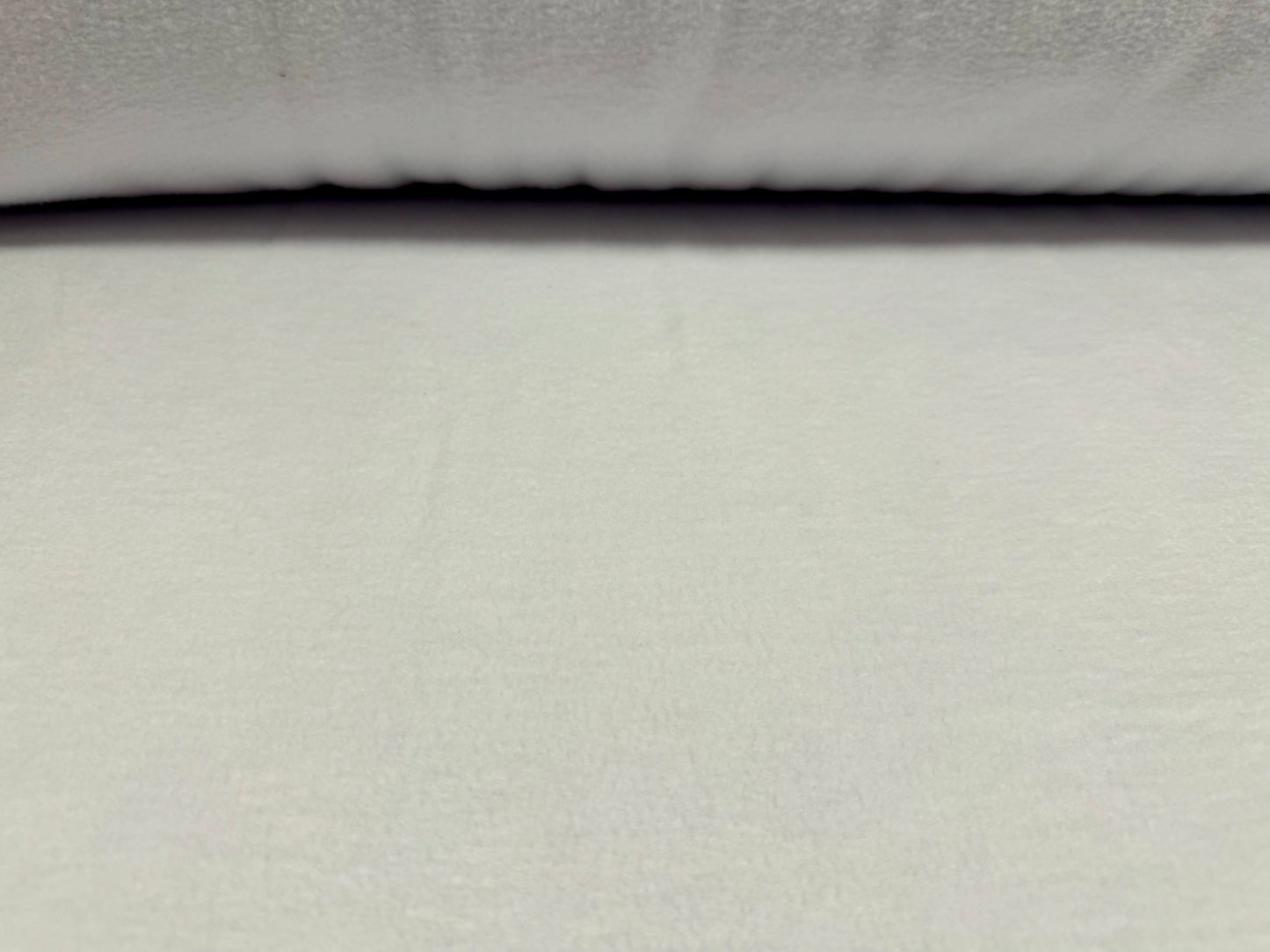 Polar fleece fabric, per metre - plain - white