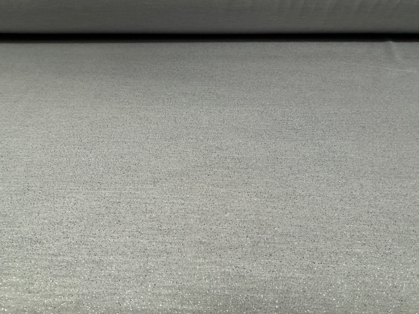 Metallic single jersey fashion fabric, per metre - sparkle finish - grey & silver
